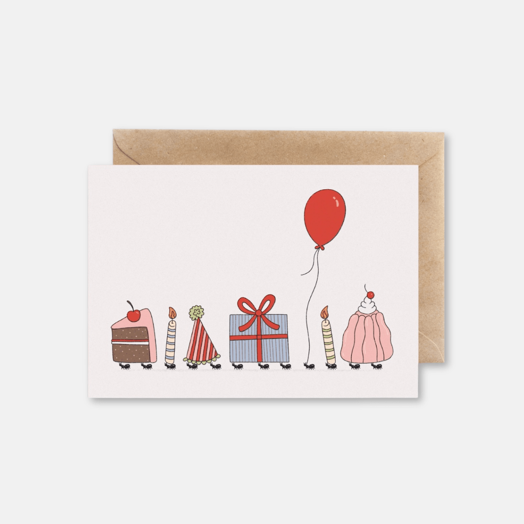 Ant Party Birthday Greetings Card