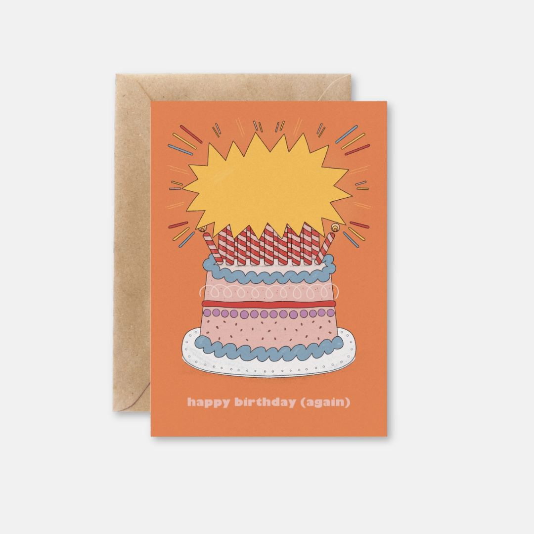 Happy Birthday Again Greetings Card