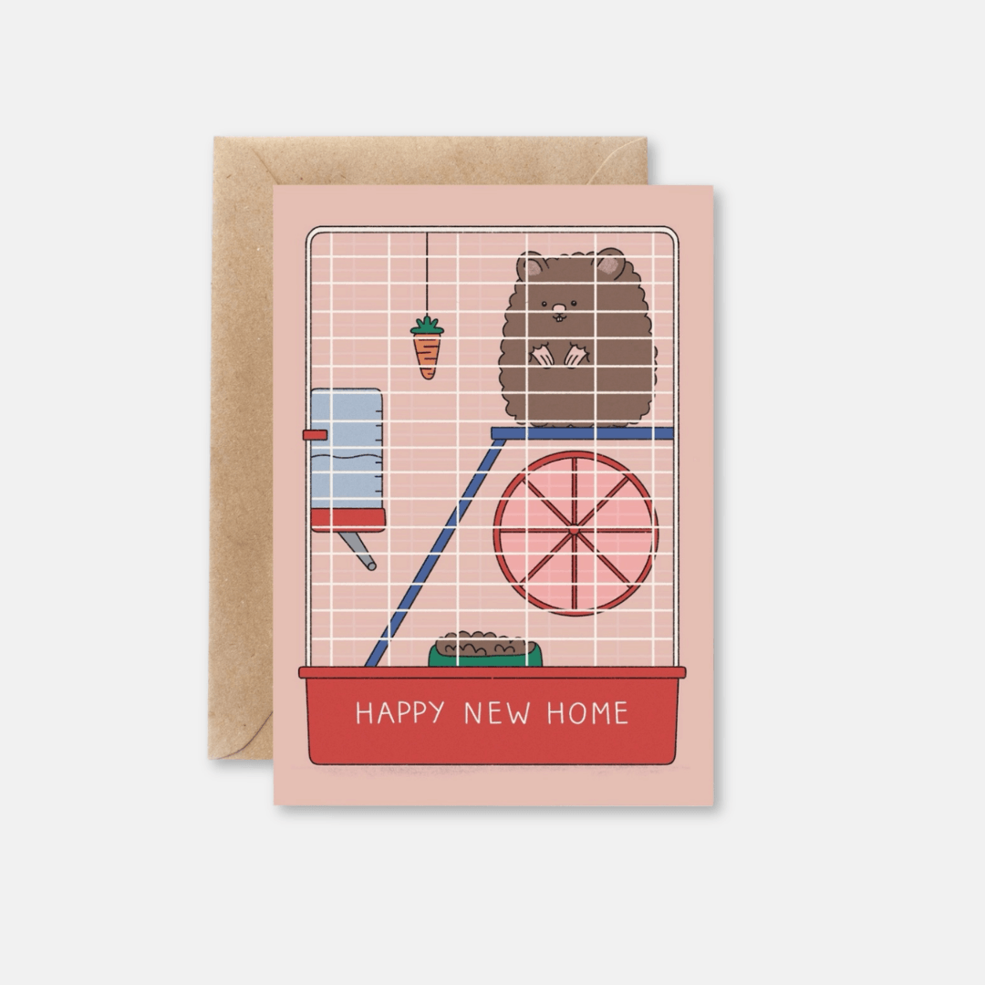 Happy New Home Hamster Greetings Card