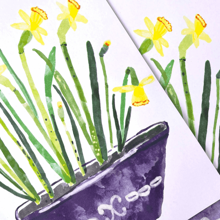 Daffodils A3 Riso Art Print
