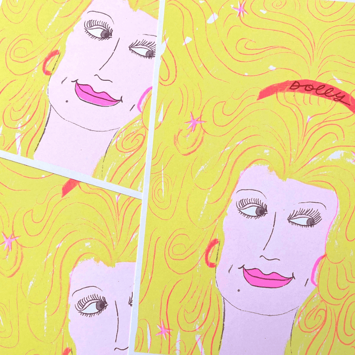 Dolly Parton A4 Riso Art Print