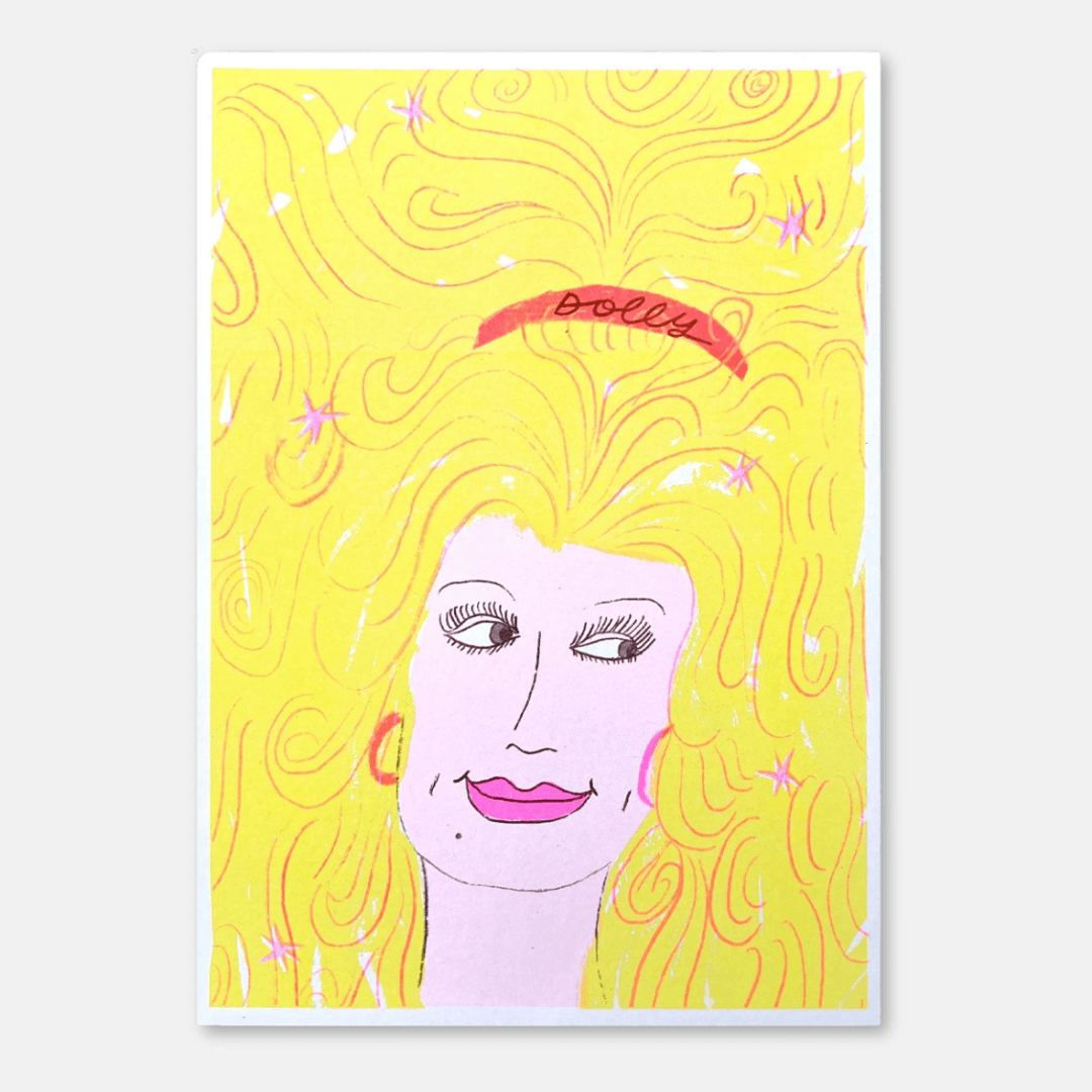 Dolly Parton A4 Riso Art Print