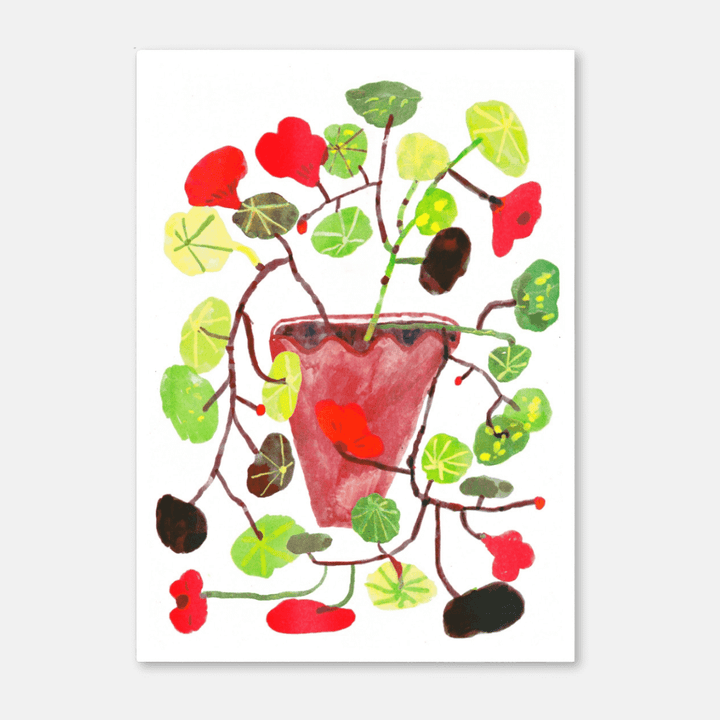 Nasturtium A3 Riso Art Print