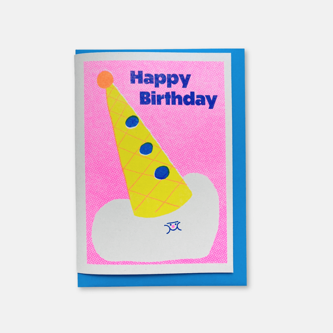 Ice Cream Birthday Riso Greetings Card