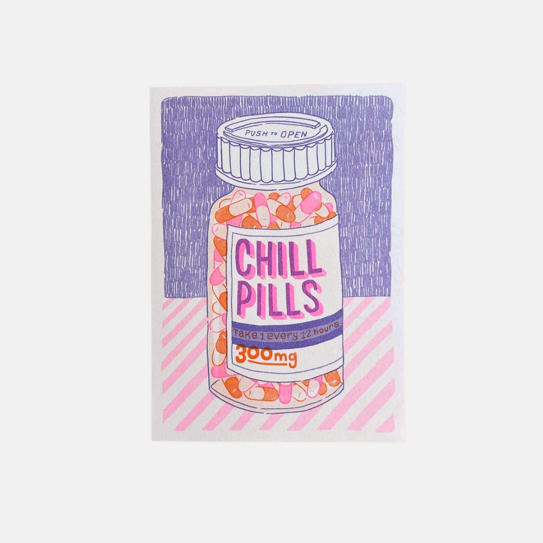 Chill Pills A5 Riso Art Print