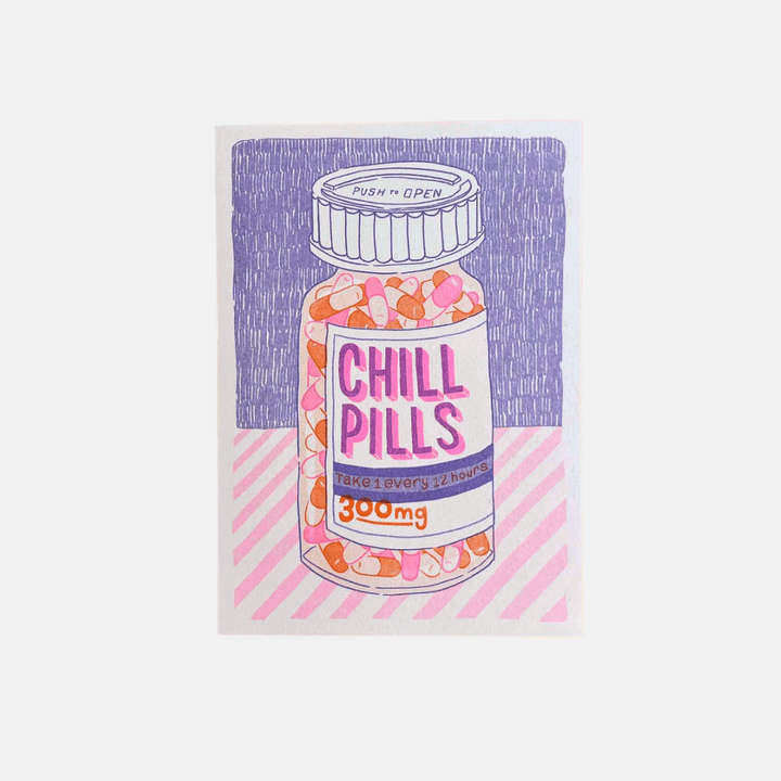 Chill Pills A5 Riso Art Print