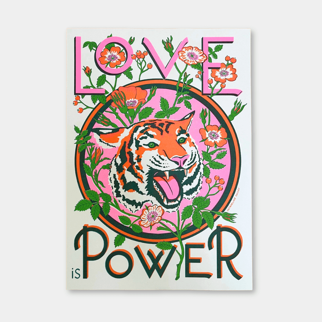 Love Is Power A3 Riso Art Print
