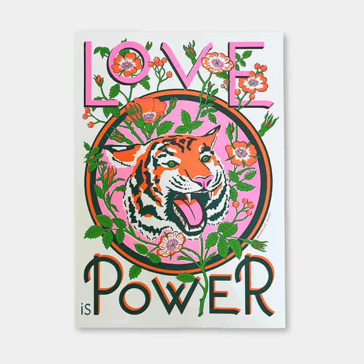 Love Is Power A3 Riso Art Print