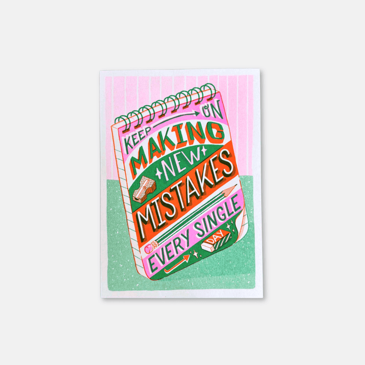 Making New Mistakes A5 Riso Art Print