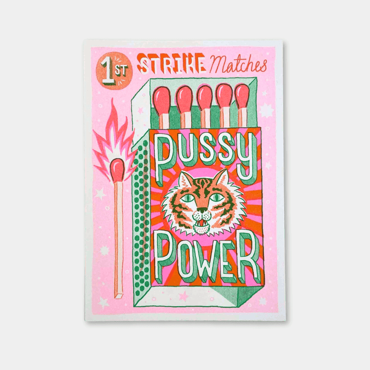 Pussy Power Matchbox A5 Riso Print
