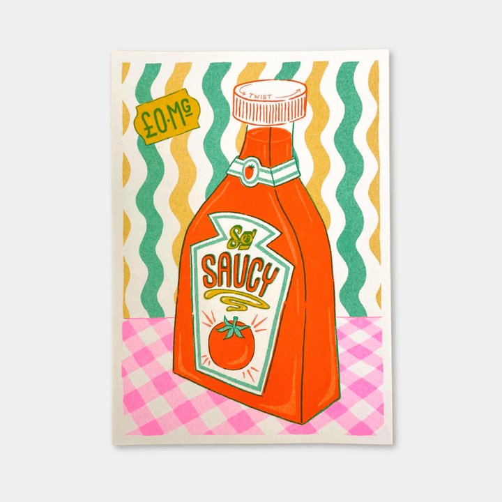 Sauce Bottle A5 Riso Art Print