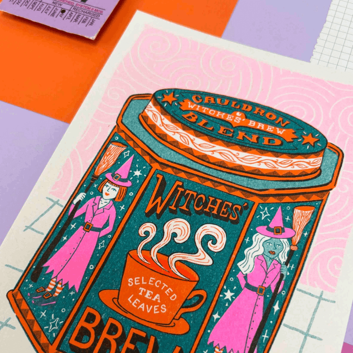 Witches Brew A5 Riso Art Print