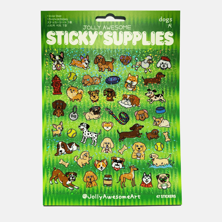 Dogs A5 Holographic Sticker Sheet