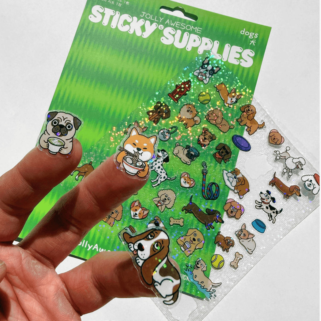 Dogs A5 Holographic Sticker Sheet
