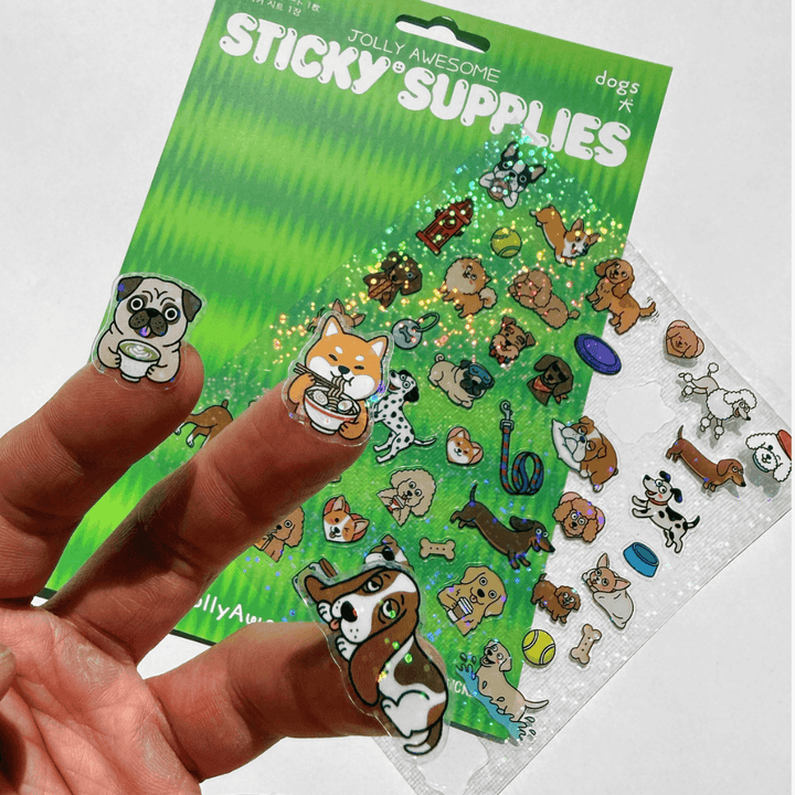 Dogs A5 Holographic Sticker Sheet
