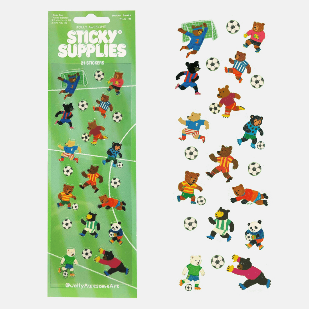 Football Bears Sticker Sheet
