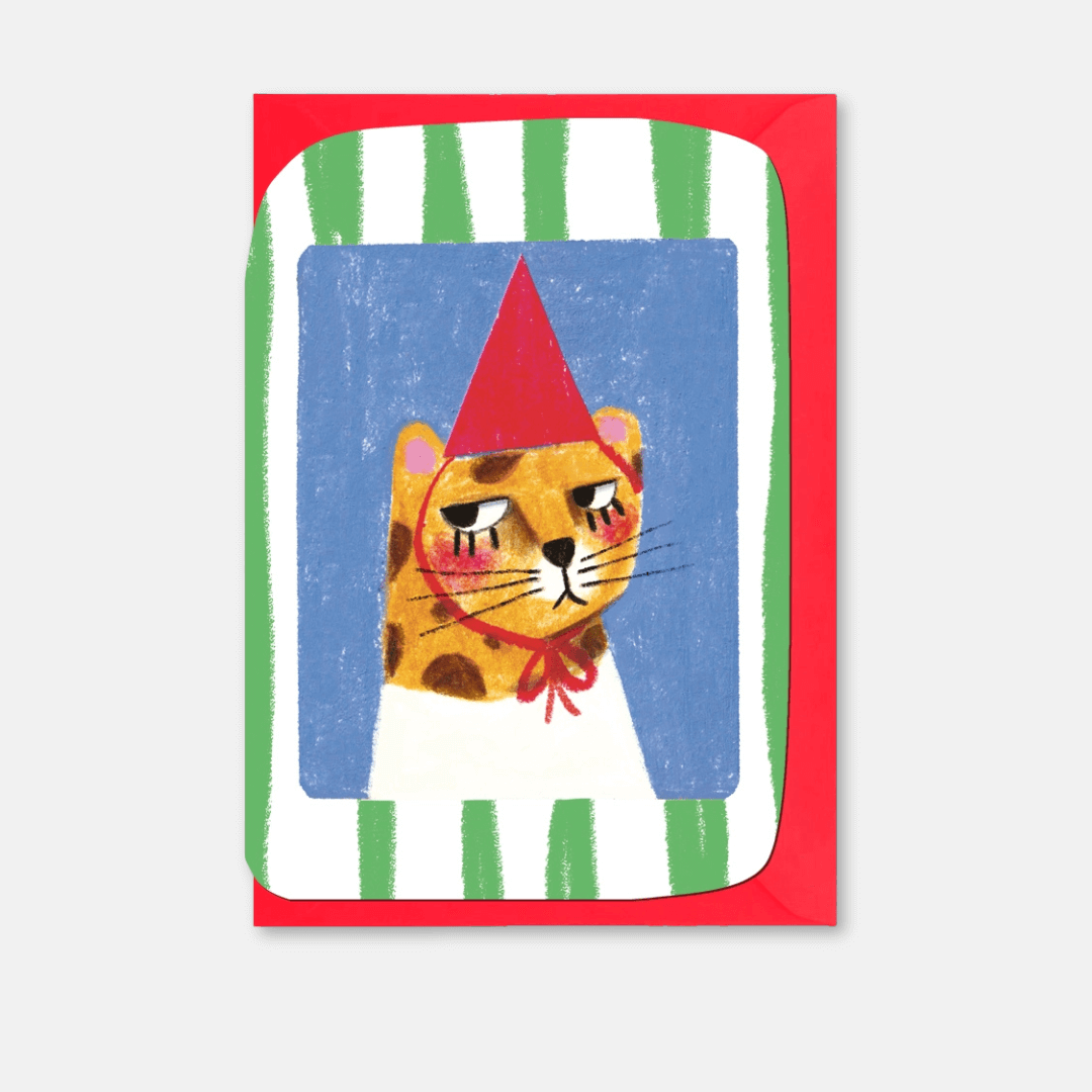 Grumpy Cheetah Birthday Greetings Card
