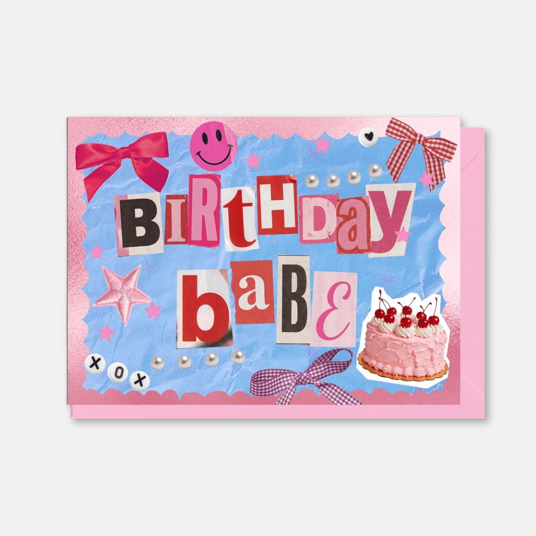 Birthday Babe Junk Journal Greetings Card