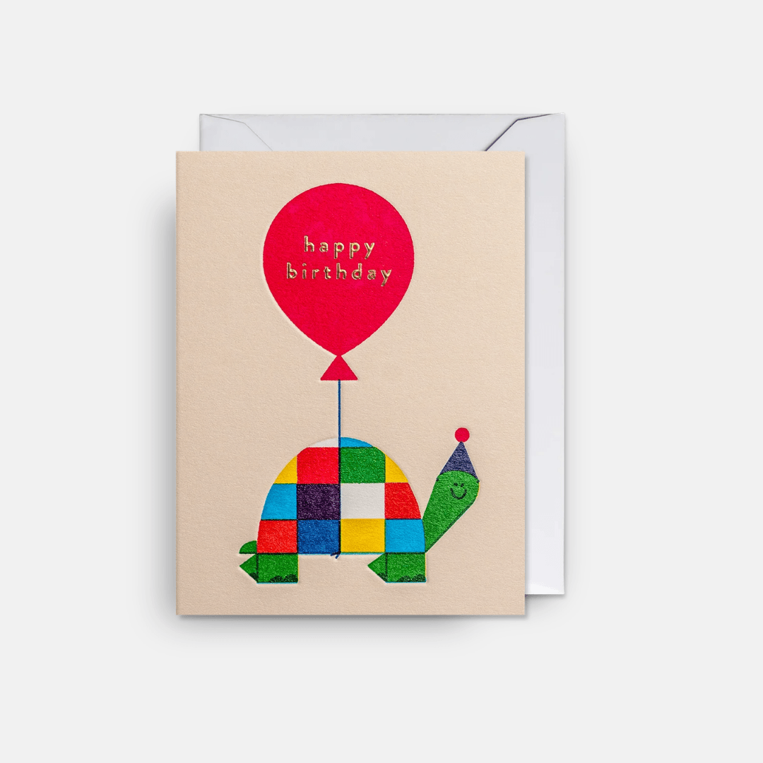 Birthday Tortoise Mini Greetings Card