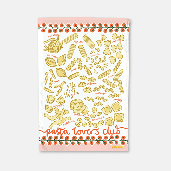 Pasta Lovers Club Organic Tea Towel