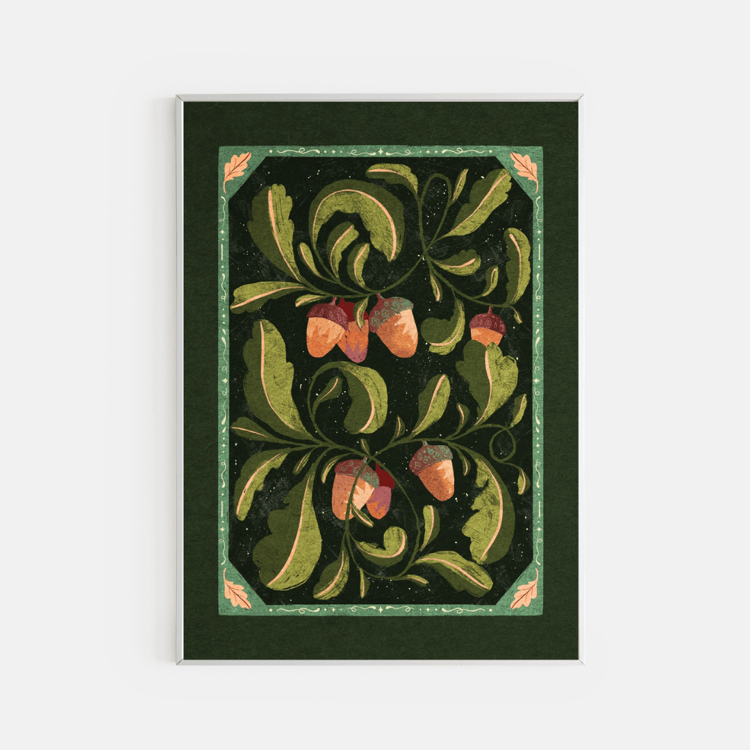 Acorns A5 Art Print
