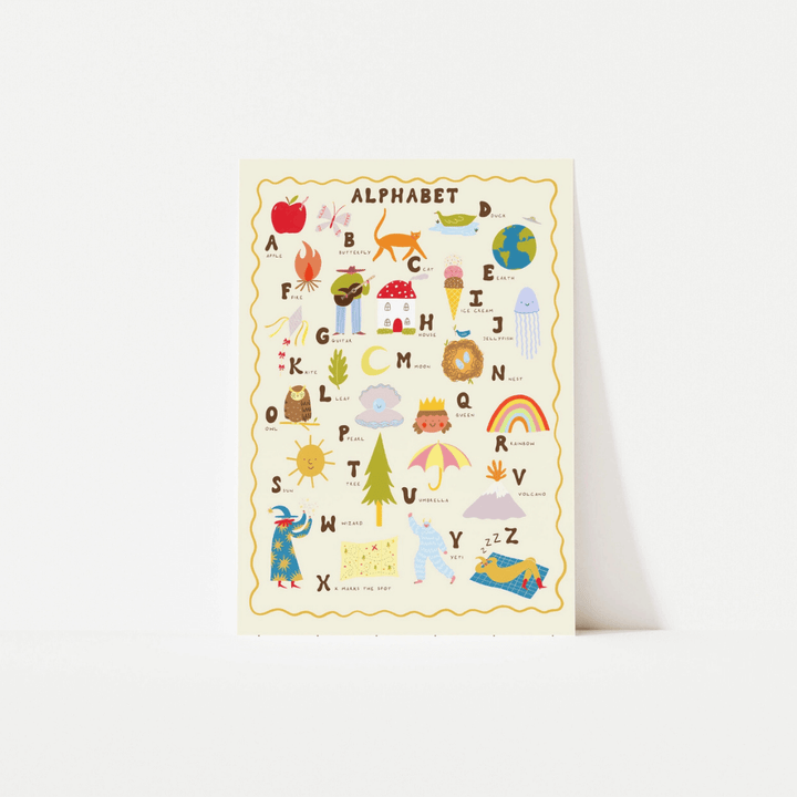 Illustrated Alphabet A3 Art Print