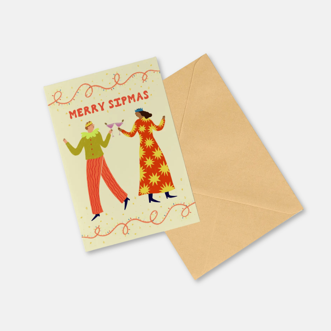 Merry Sipmas Christmas Greetings Card