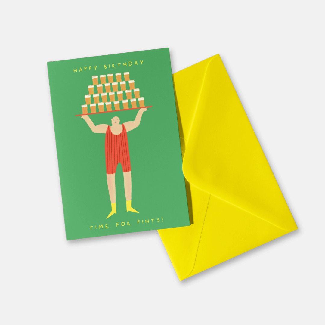 Pint Time Birthday Greetings Card