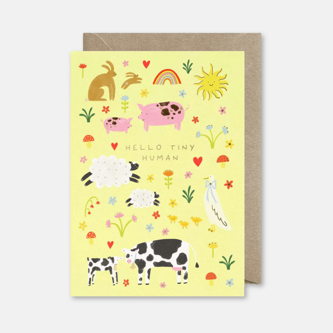 Tiny Human New Baby Greetings Card