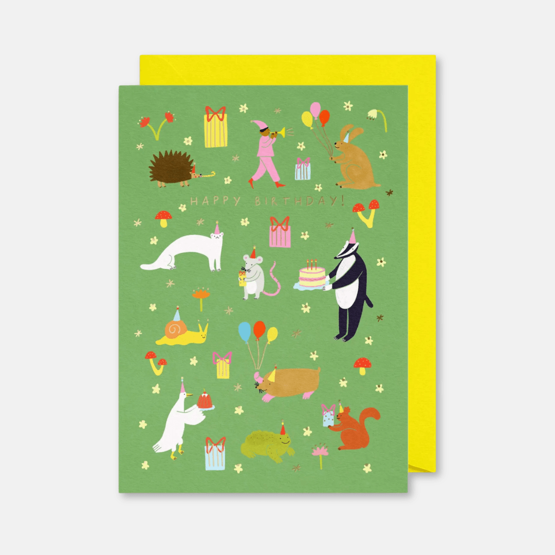 Woodland Birthday Party Greetings Card