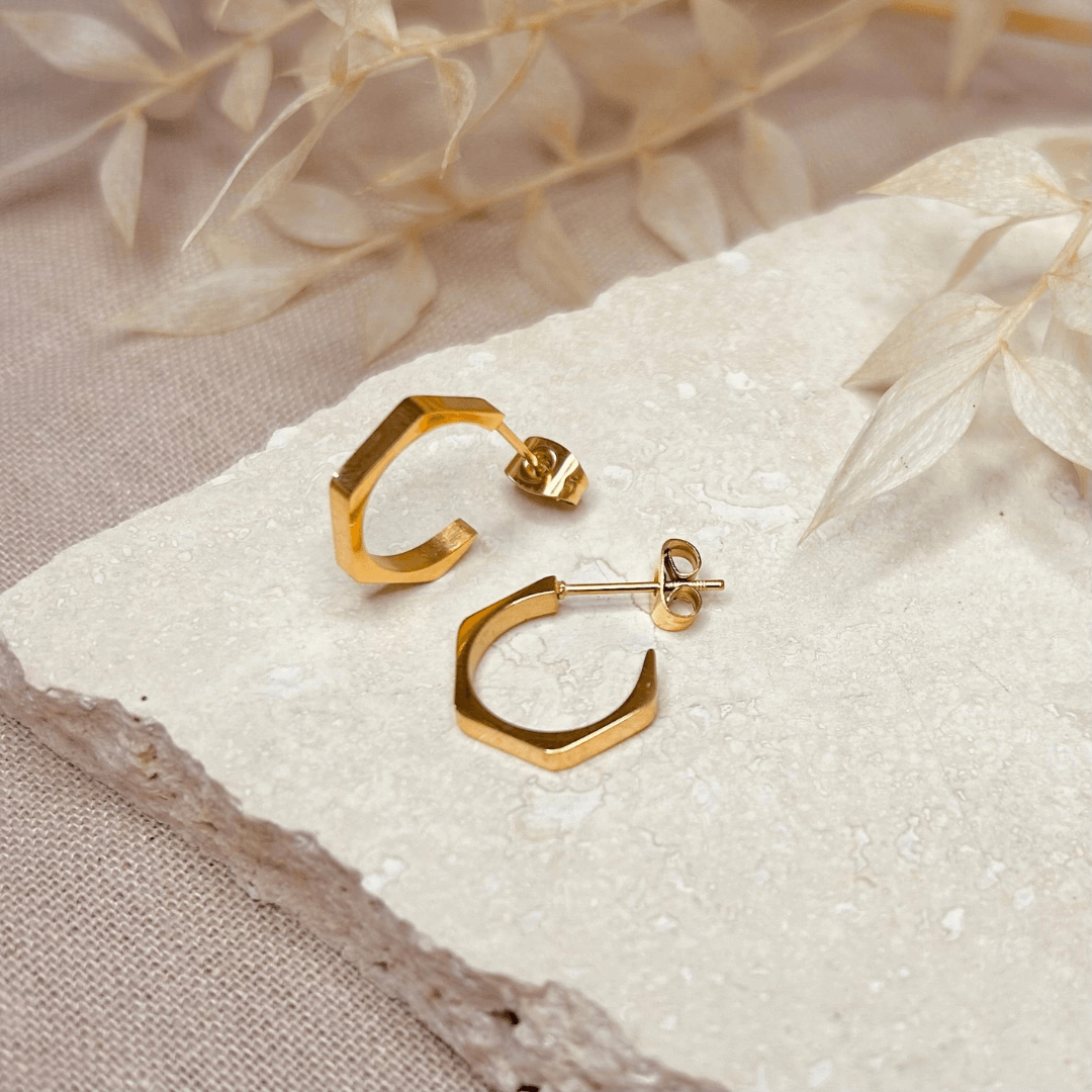 Everyday Hexagon Hoop Earrings