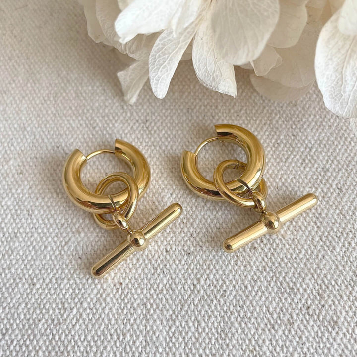 Bar Hoop Earrings