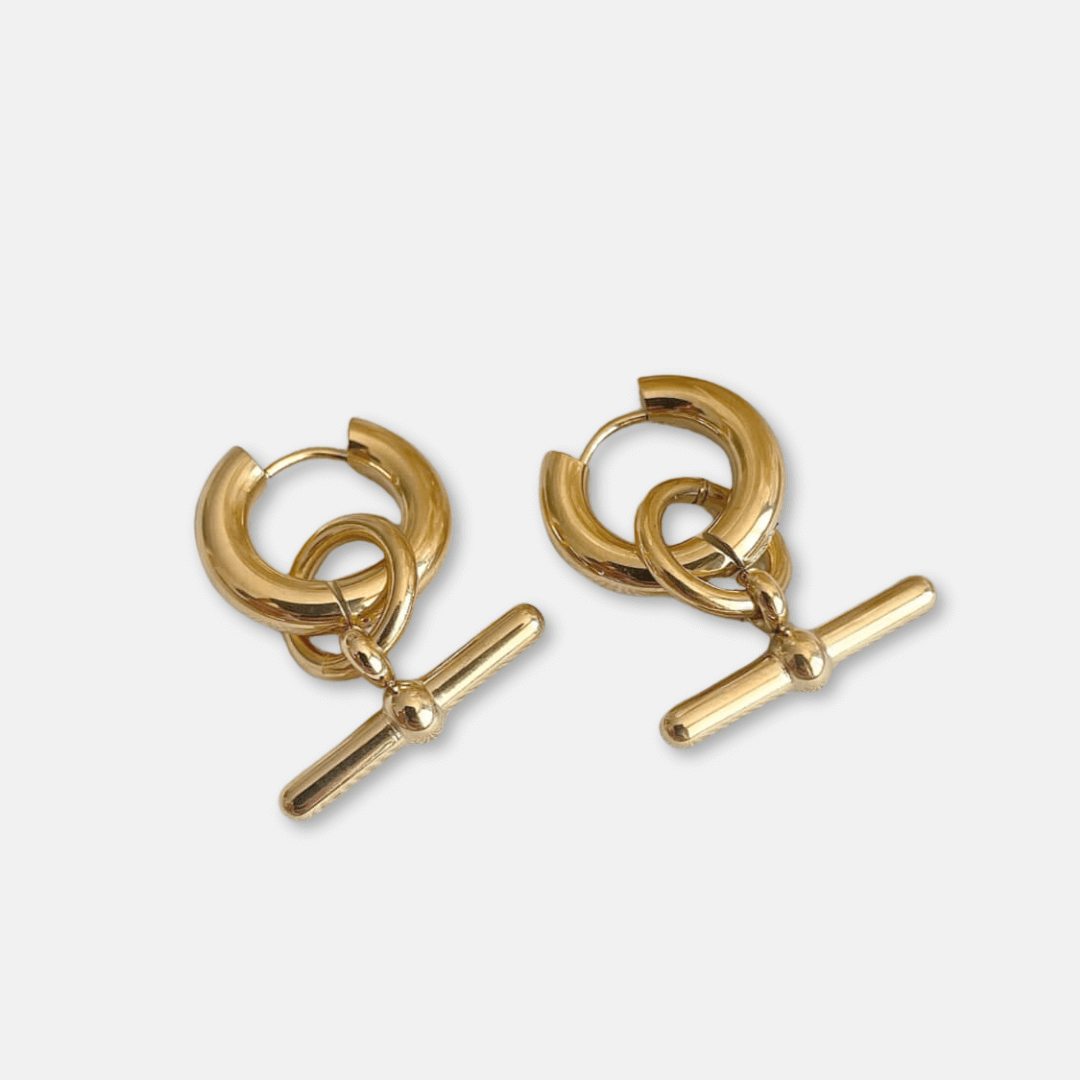 Bar Hoop Earrings