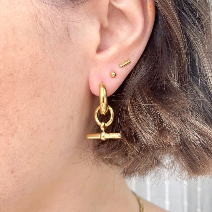Bar Hoop Earrings