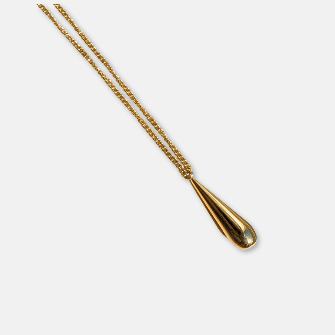 Gold Droplet Pendant Necklace