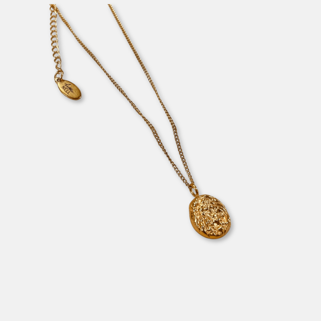 Gold Molten Pendant Necklace