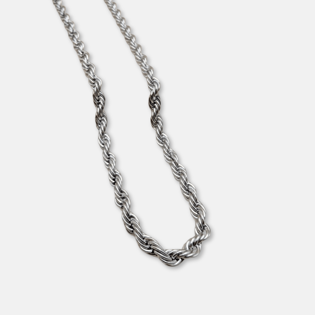 Silver Rope Chain Necklace