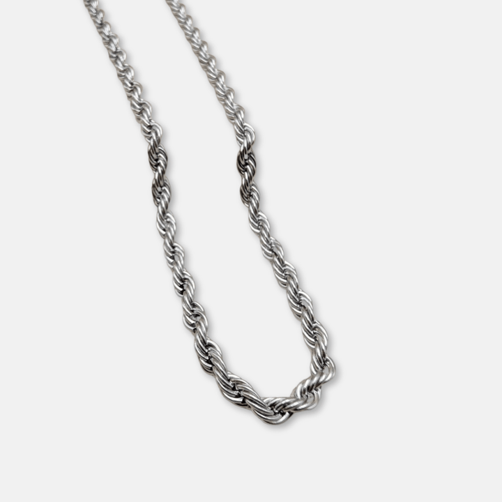 Silver Rope Chain Necklace
