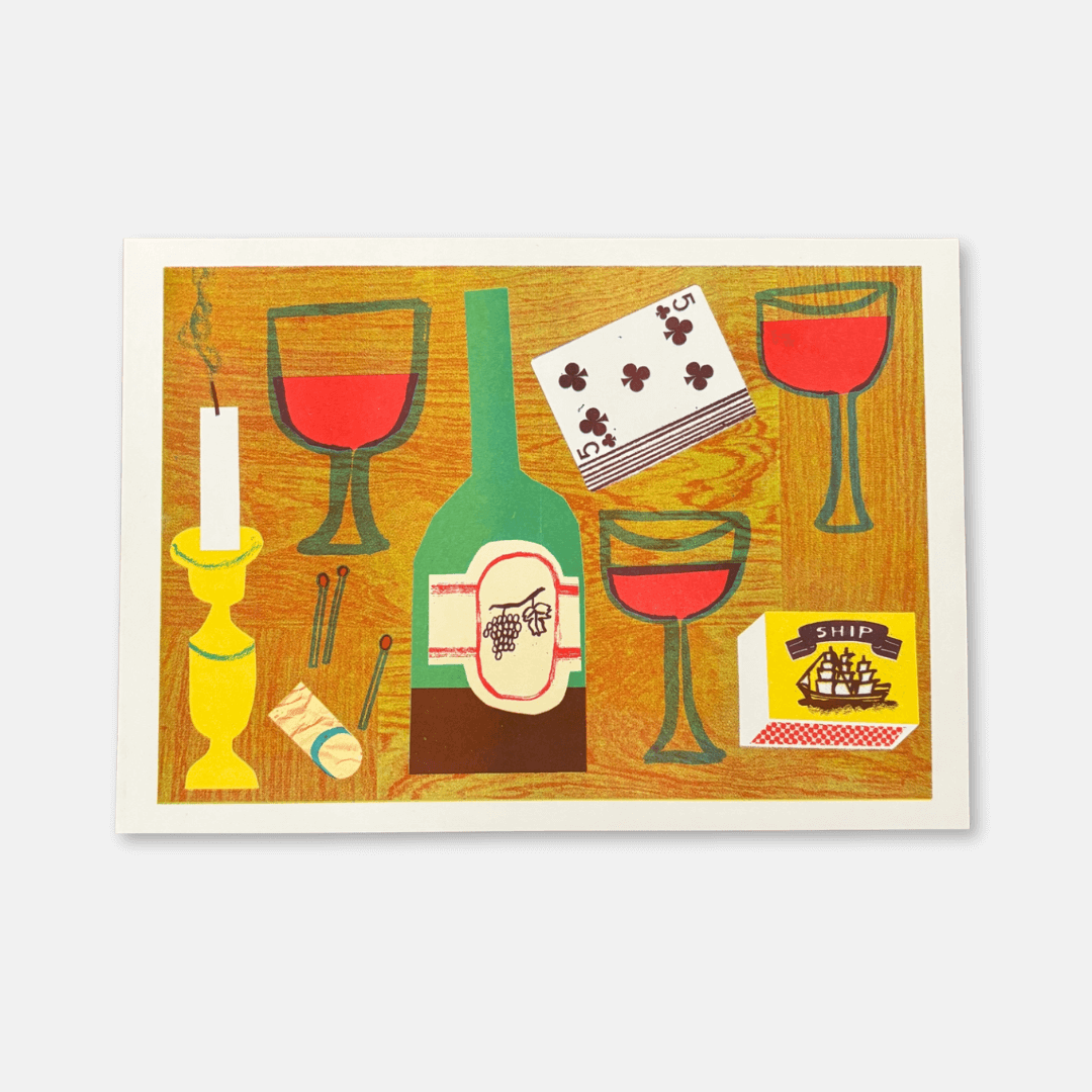Late Night Wine A4 Riso Print