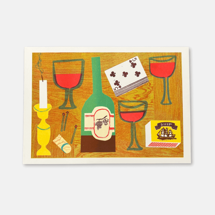Late Night Wine A4 Riso Print