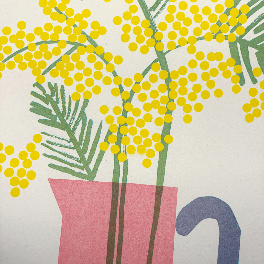 Mimosa Colourful A4 Riso Print
