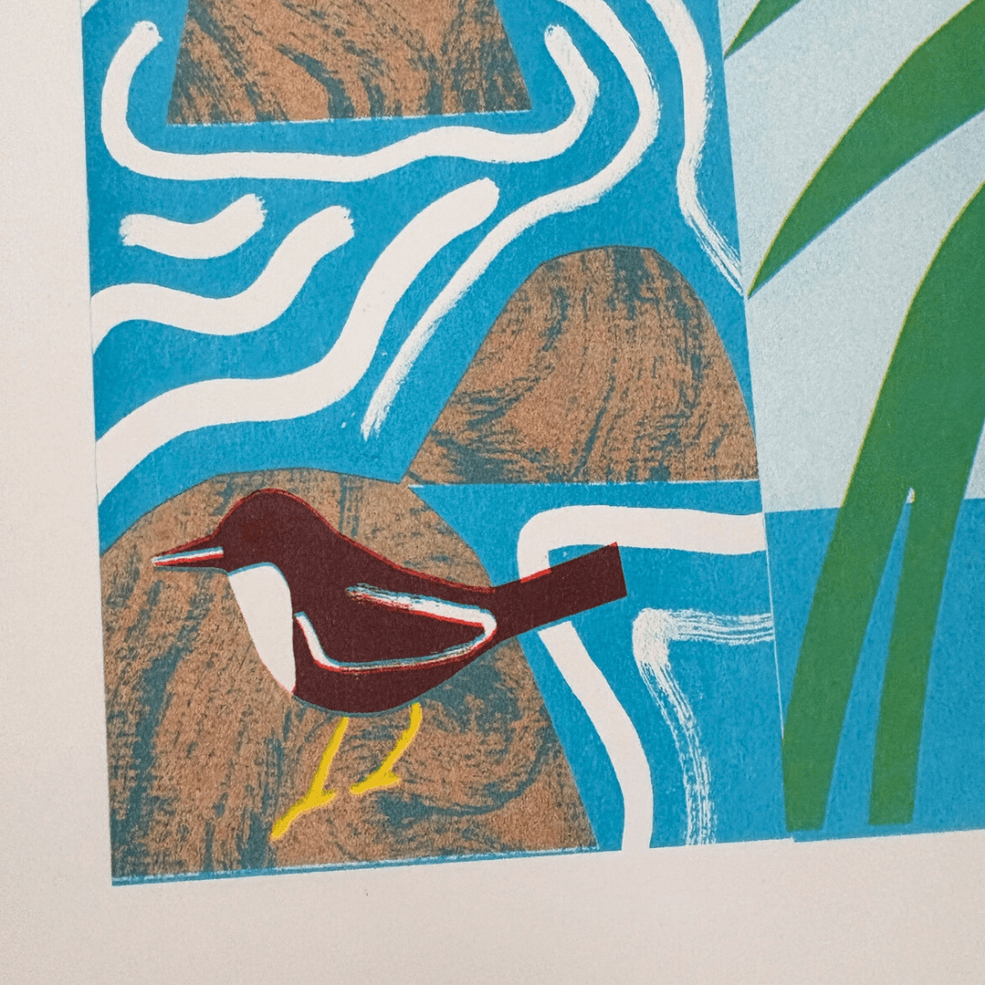 Colourful River A3 Riso Print