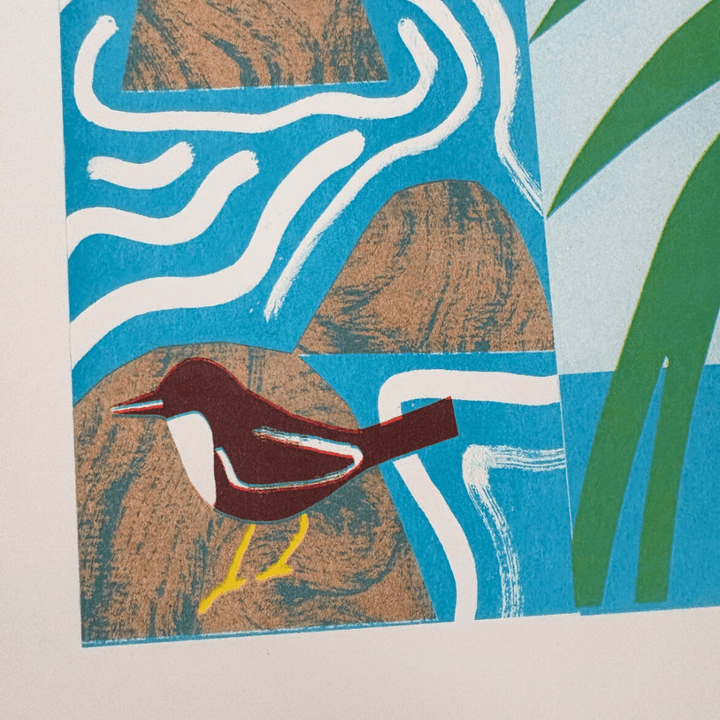 Colourful River A3 Riso Print