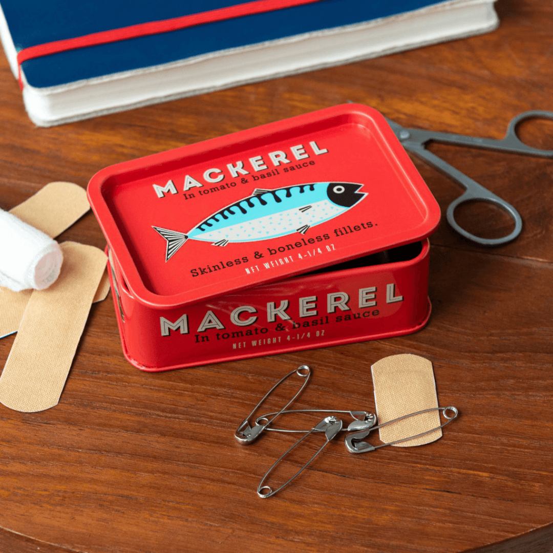 Mackerel Mini Storage Tin