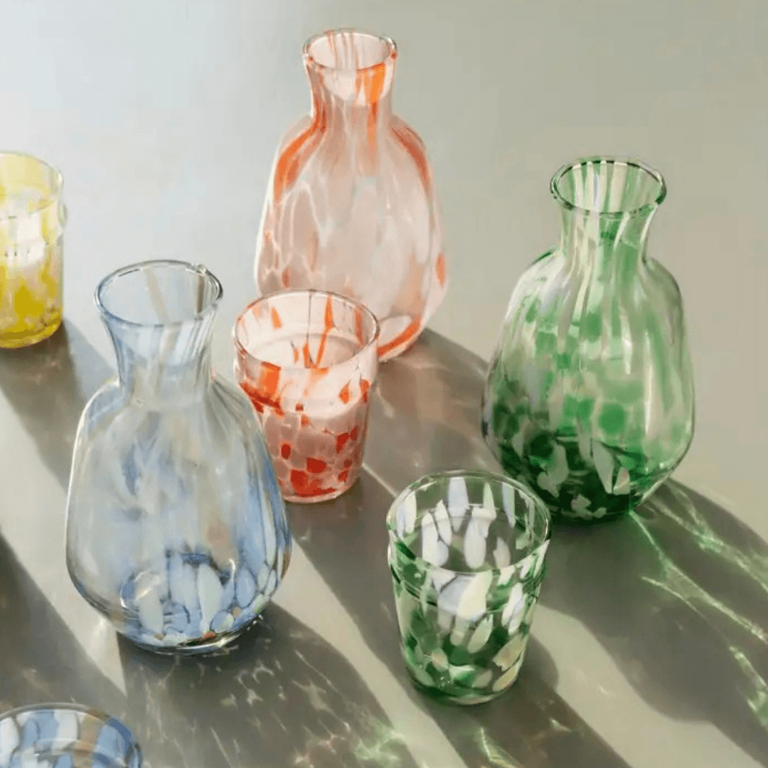 Coloured Glass Jugs