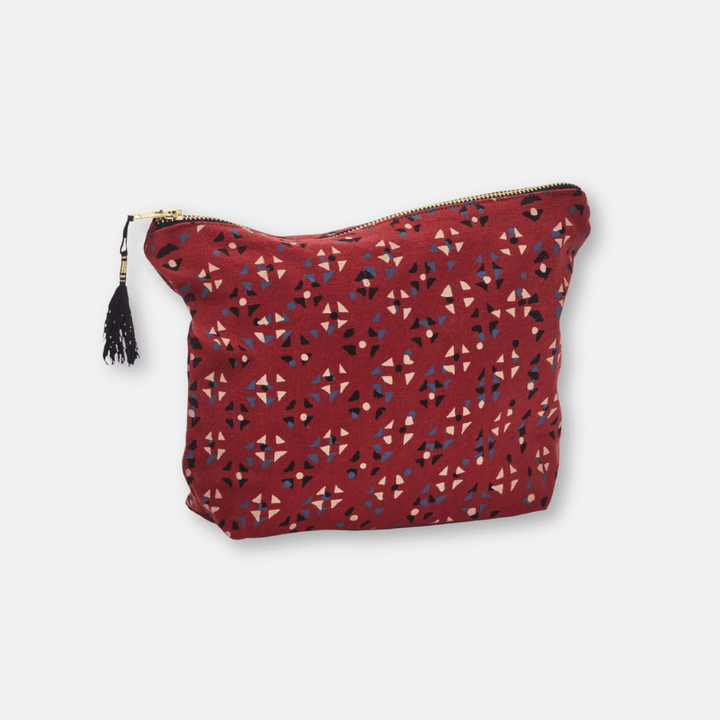 Printed Cotton Zip Pouch