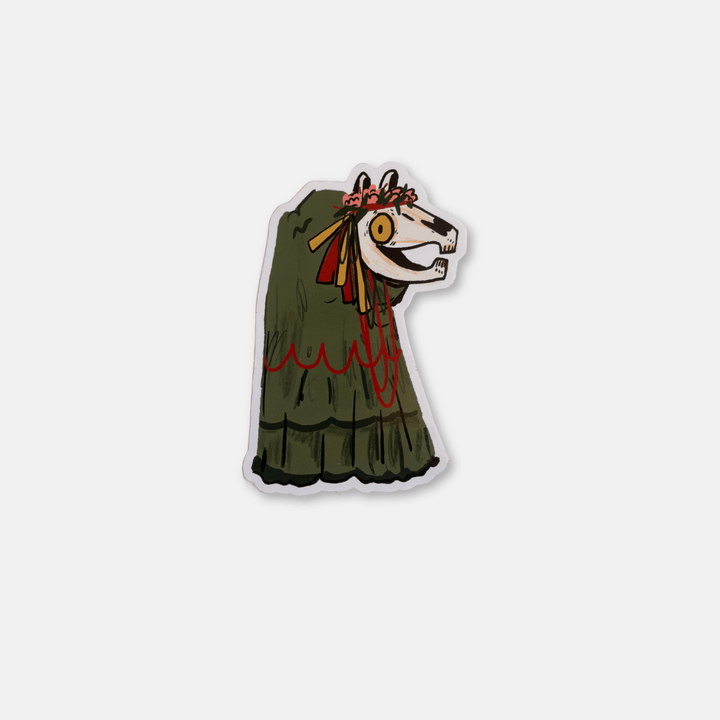 Mari Lwyd Vinyl Sticker