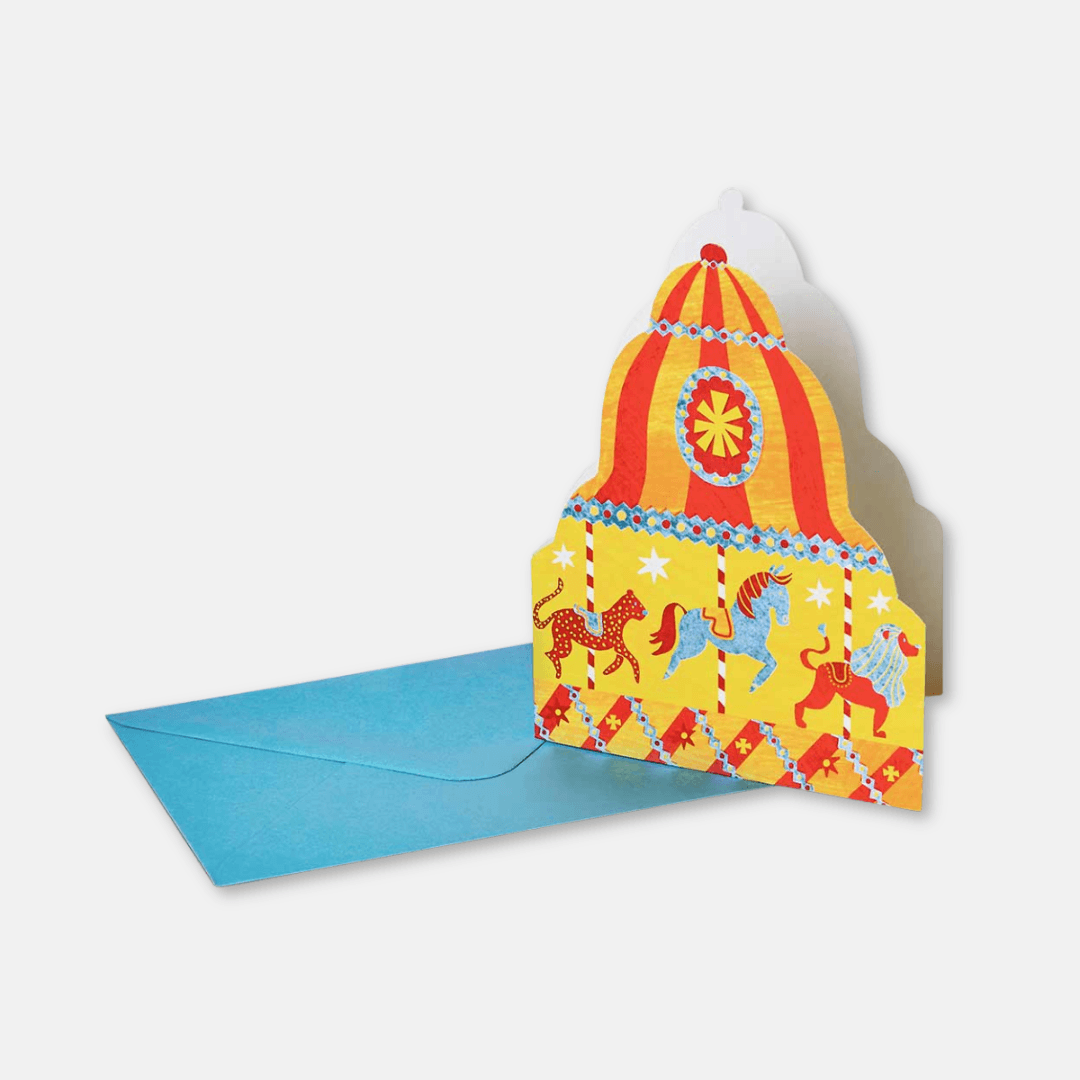 Carousel Shaped Greetings Card
