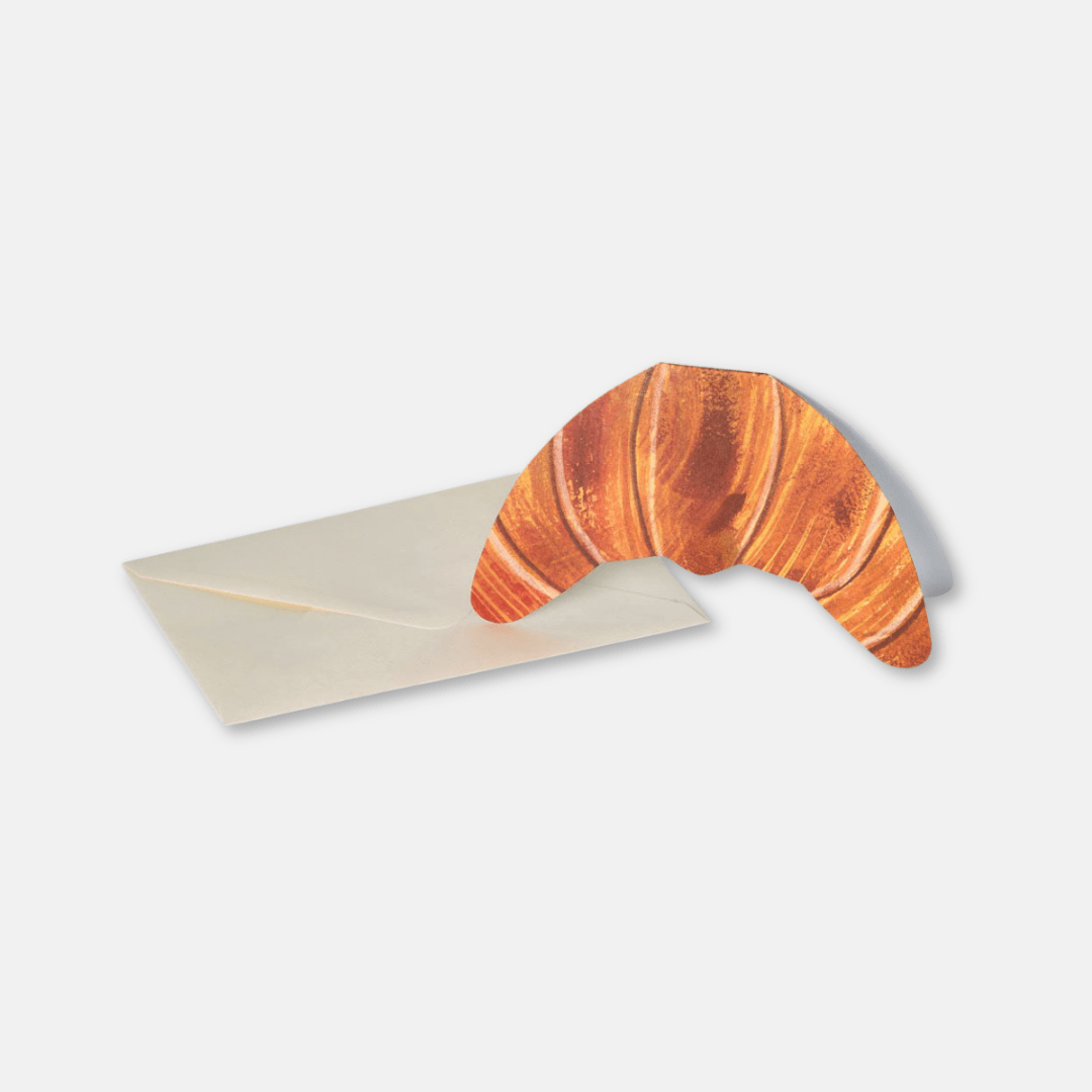 Croissant Shaped Greetings Card