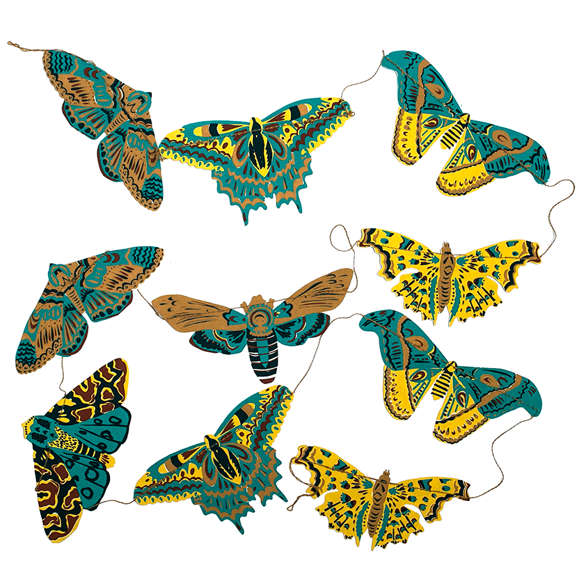 Moths Paper Garland